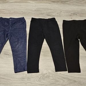 Kids' Black and Blue Leggings Set